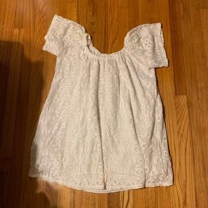 Banana Republic white lace crochet dress